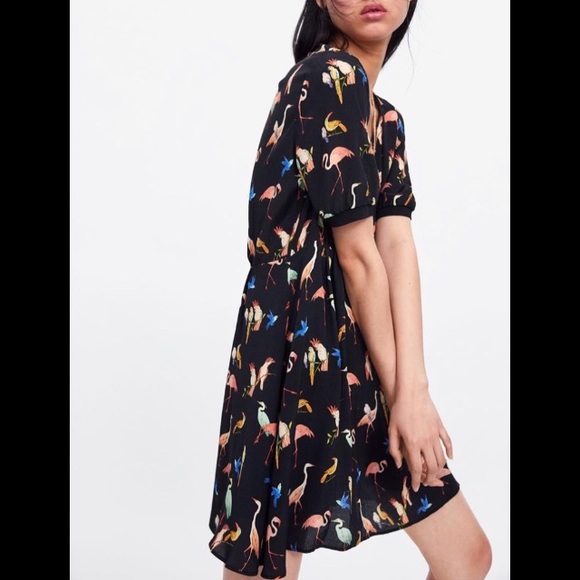 Zara bird print jumpsuit dress - Picture 2 of 4